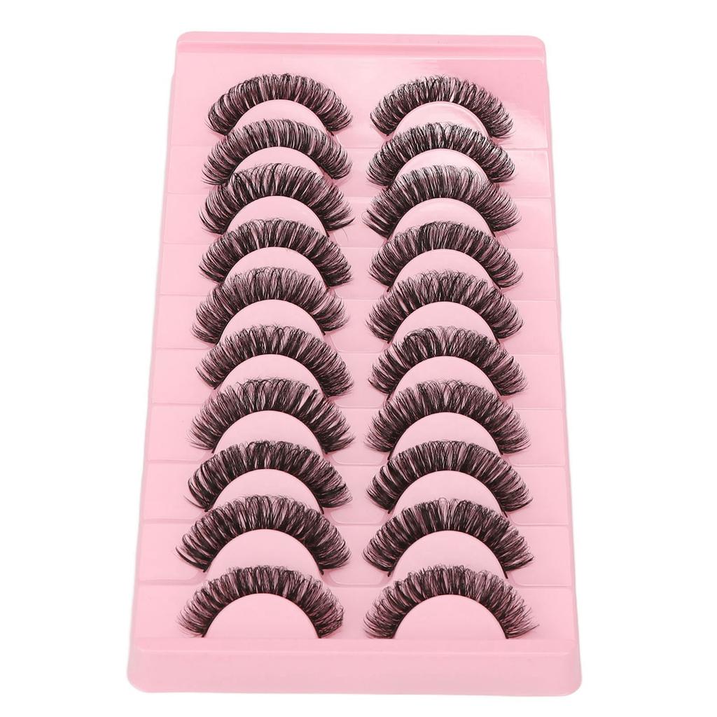 10 Pairs False Eyelashes Set DD Curl Wispy Fluffy Reusable 3D Multi Layer Fake Eye Lashes for Makeup Cosplay