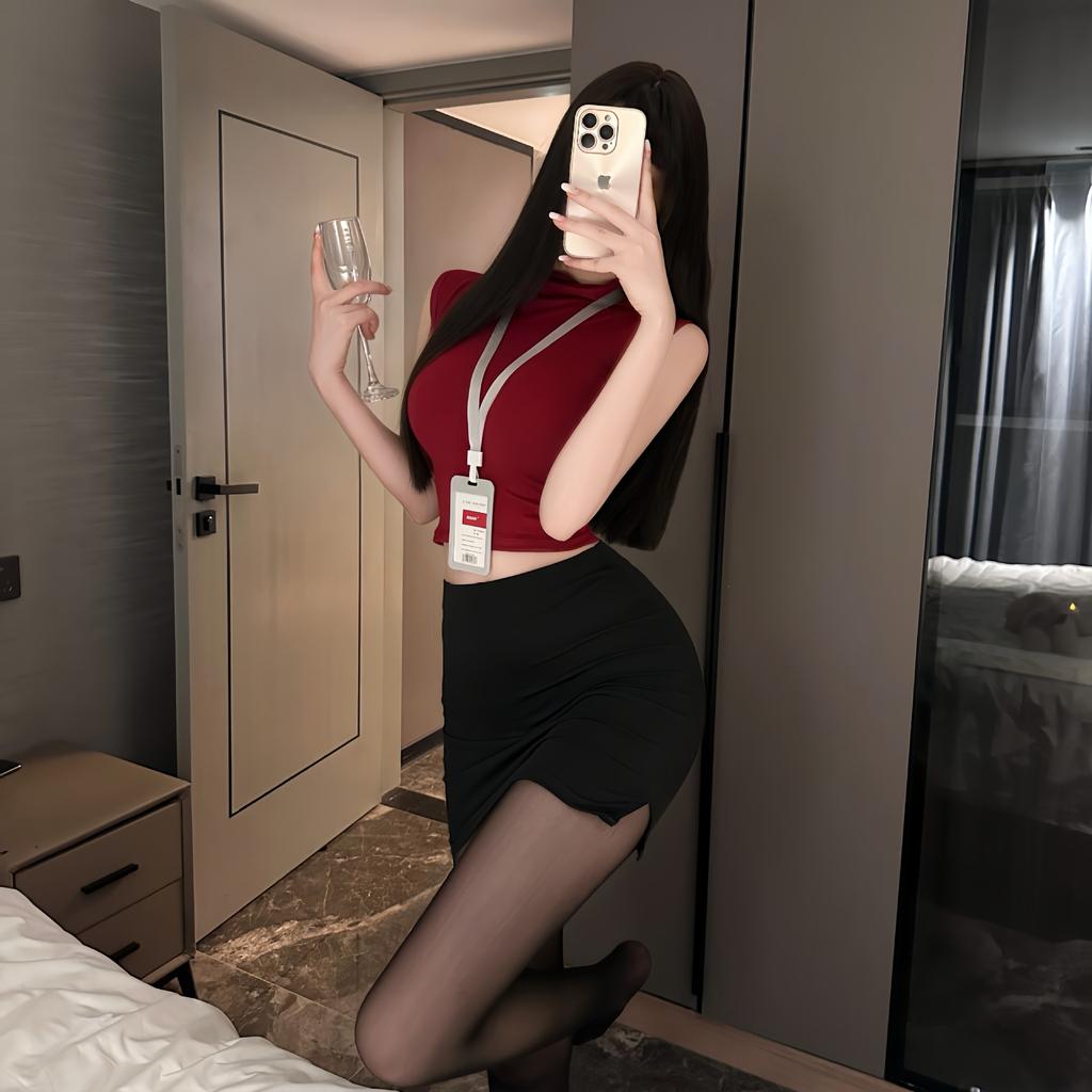 Sex Underwear Pure Desire Secretary Buttocks Skirt Stewardess Uniform Passion Nightclub Free Suit Abstinence
