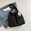 Drawstring Tote Bag Large Capacity Casual Shoulder Bag Canvas Handbag for Women