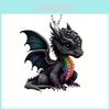 Colorful Magic Black Dragon Acrylic Pendant Cartoon Style Car Interior Decoration