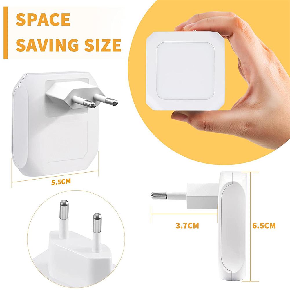 EU US UK Stecker Nachtlicht für Kinderzimmer Automatischer Dämmerung bis Morgengrauen Sensor LED Nachtlampe Dimmbar Warmweiß Kabellose Schrankleuchte