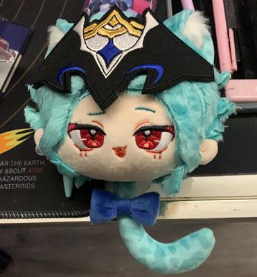 13Cm Cute Genshin Impact Il Dottore With Mask Plushie Pendants Stuffed Toys Zandik The Doctor Plush Dolls Decor Keychain Gifts