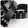 1PC Studded Belt Metal Punk Rock Rivet Belts For Women/Men Punk Belt Gothic Belt Accessories For Jeans Pants