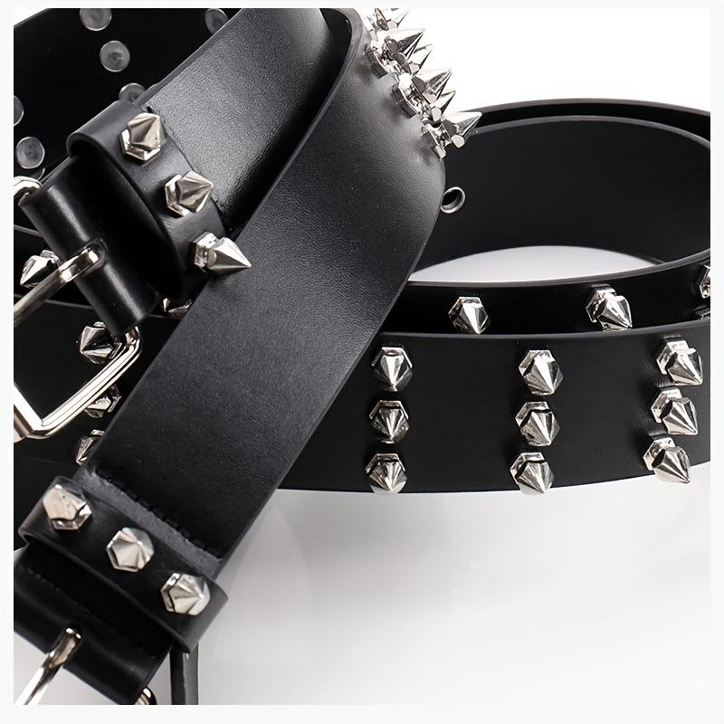 1PC Studded Belt Metal Punk Rock Rivet Belts For Women/Men Punk Belt Gothic Belt Accessories For Jeans Pants
