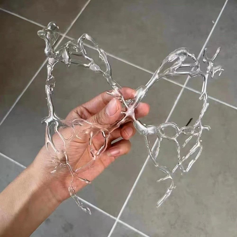 Resin Butterfly Mask Transparent Masquerade Props Retro Halloween Masks  Game Party