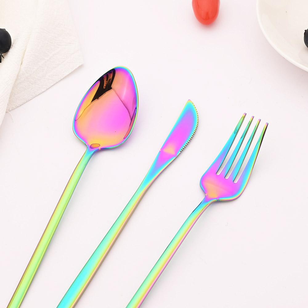 4Pcs Stainless Steel Forks Flatware Dinner Salad Forks Fine Flatware Fruit Forks for Home Kitchen Restaurant Office School