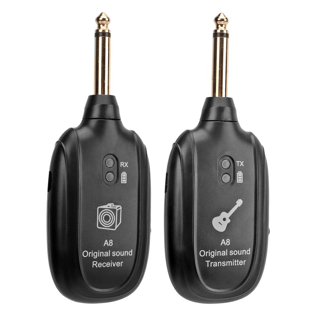 Wireless Guitar System 20Hz to 20KHz UHF Rechargeable Guitar Transmitter Receiver for Electric Guitar Pickup Accessory