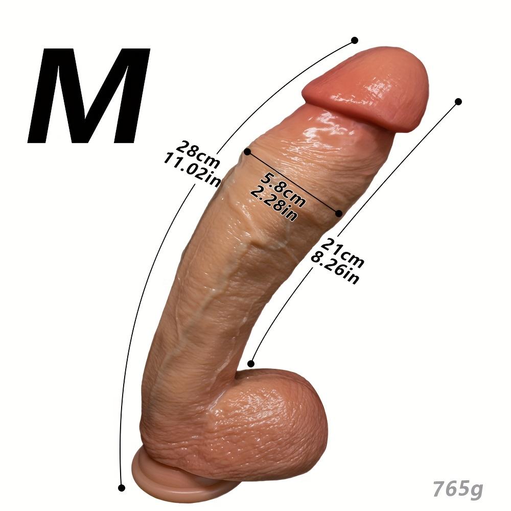 Super Large 14.17'' Dildo with 3.1'' Bulbous Head – Soft Dual Layer Silicone, Suction Cup, for Men and Women