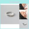 Bague Ajustable Visage Souriant en Argent Sterling S925 Pour Femmes Style Minimaliste Moderne