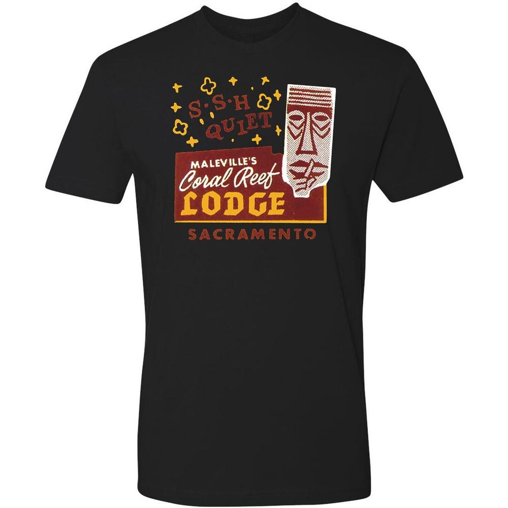Retro Tiki Bar T Shirt Tee Rum Mug Polynesian Coral Reef Lodge Sacramento CA