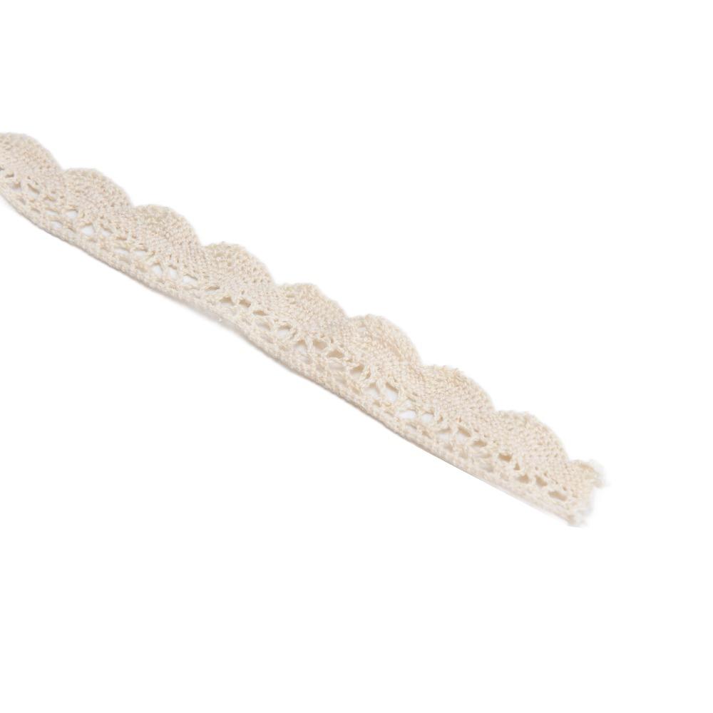 1pcs 20 Yards Length Cotton Lace Trim 2cm Width Scalloped Lace Edge  For Curtain Decoration