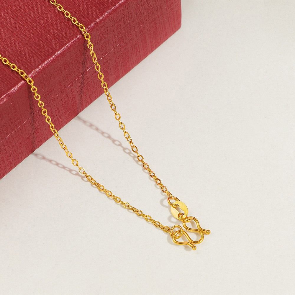 1Pcs Durable Titanium Steel Chain Necklace 45cm All-match Clavicle Chain M-shaped Non-fading Women's Simple Necklace