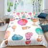 Hot Air Balloon Duvet Cover Set Romantic Balloon Bedding Set Extreme Sports Games Comforter Cover Romantic Trip Twin Quilt Cover