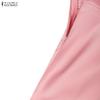 ZANZEA Damen Freizeitkleid mit eckigem Ausschnitt, Sommer, ärmellos