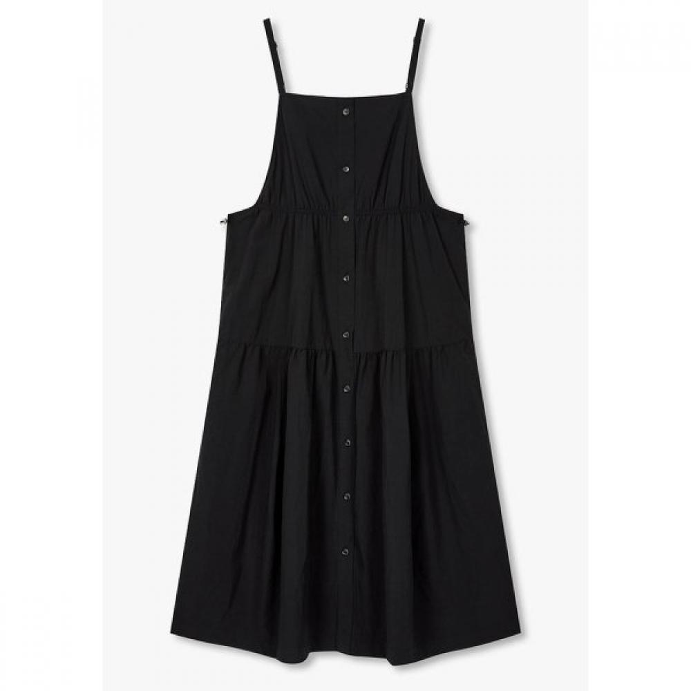 

Studio Tomboy Side String Sheering Layered Dress 9176241984 blacks/OS