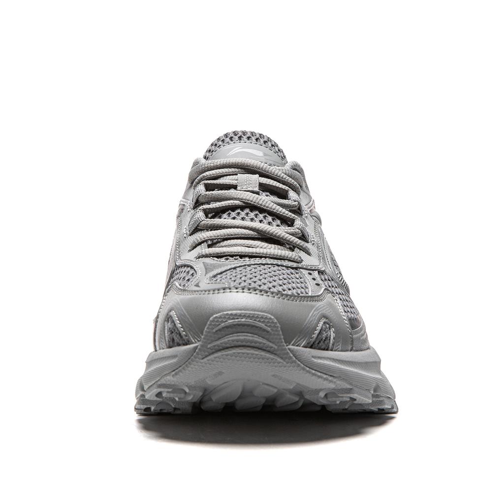 Li Ning Cushioning Slip Resistant Abrasion Resistant Breathable Support Lightweight Low top Casual Shoes Men's Gray AGLW003-4