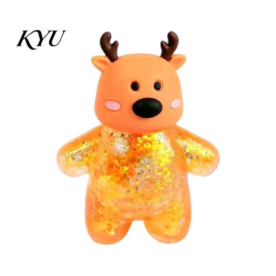 Safe TPR Squeeze Toys Christmas Santa Snowman Stress Ball, Slow Rising Soft Fidget for Anxiety Toy Relief, Cute Holiday Decompression Gift Portable