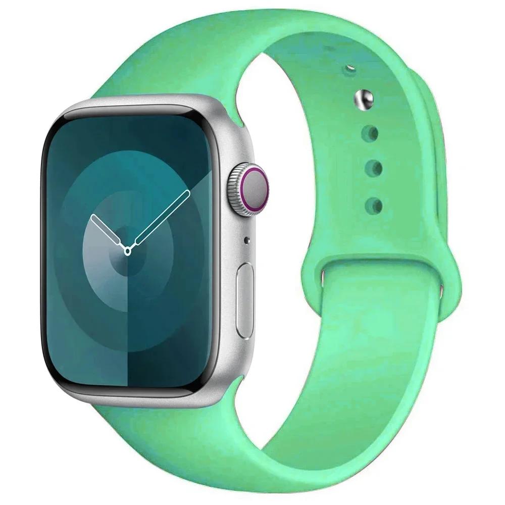 Silicone Strap For Apple Watch Band 44mm 40mm 45mm 41mm 49mm 42mm 45 44 mm bracelet iwatch series 7 se 3 5 6 8 9 Ultra 2 bands
