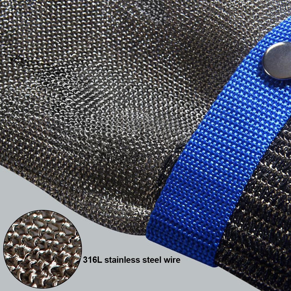 1Pc 316 Stainless Steel Wire Metal Mesh Gloves Gardening Butcher Safety Work Glove Kitchen Full Finger Cut Resistant Gloves