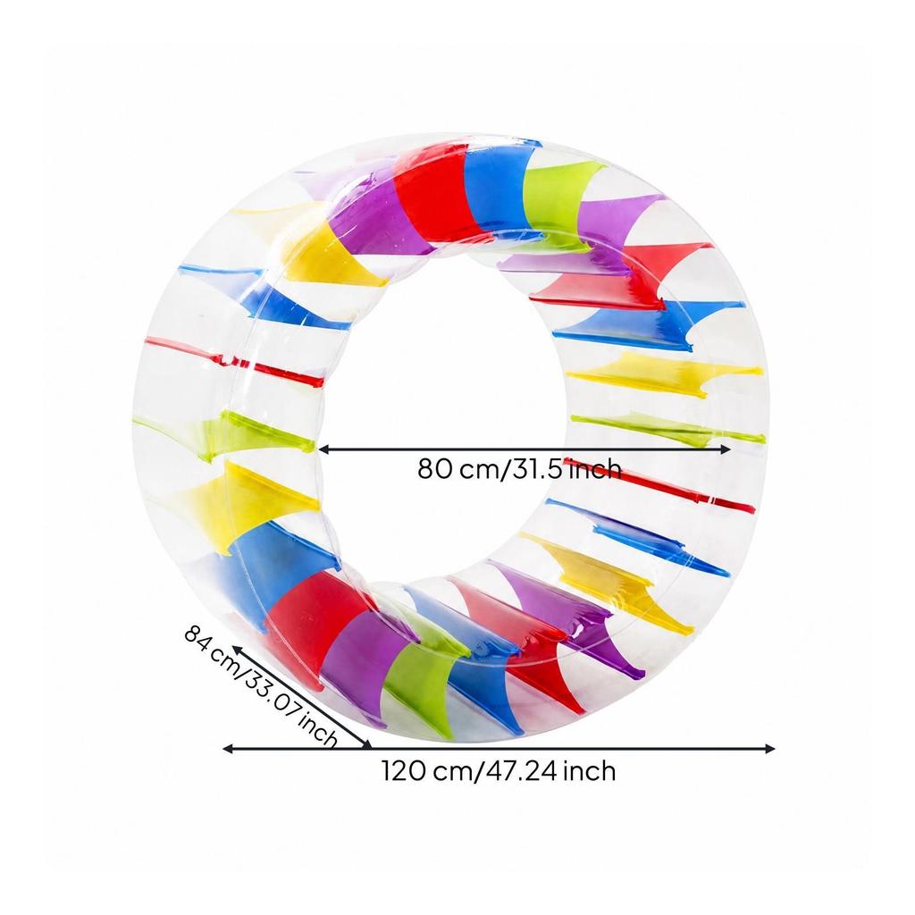 Inflatable Cylinder with Internal Strips Safe Rolling Land