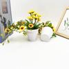 Faux Sunflower Green Plant Round Pot Patio Wedding And Photography Settings Prop