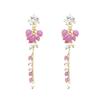Boucles d'oreilles clous fleur S925 Aiguille en argent Petites fraîches Polyvalentes Pour femmes Luxe léger Niche Premium Boucles d'oreilles perles