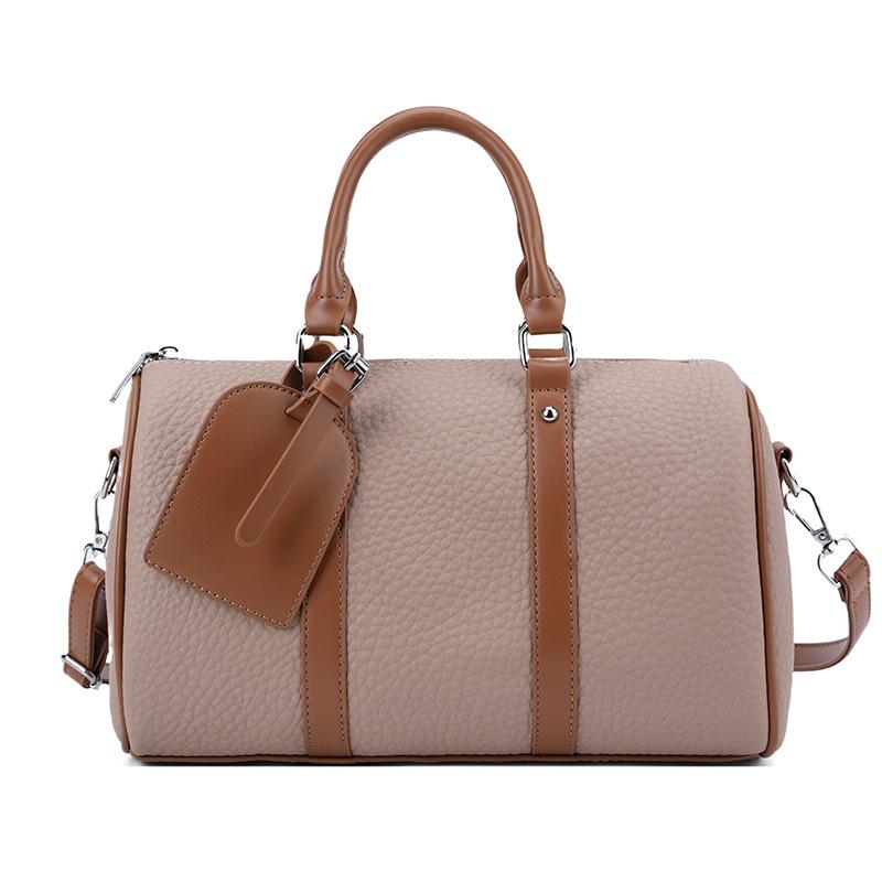 Damenhandtasche neue vielseitige weiches Leder kontrastierende Handtasche modische Schulterpolster-Tasche Umhängetasche