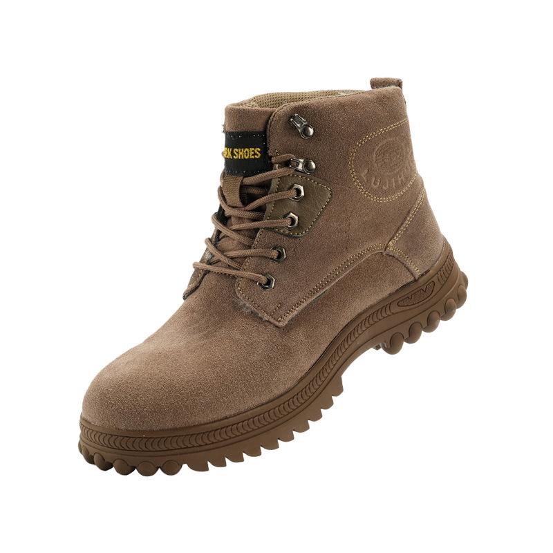 

Унисекс Зимняя Рабочая Обувь: Чистая шерсть, на бархатной подкладке, противоударные, устойчивые к проколам, термостойкие для строительства 22-B Sand Wool; 45