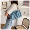 2020 Women's Chunky Chain Ruched Microfiber Crossbody Underarm Handbag