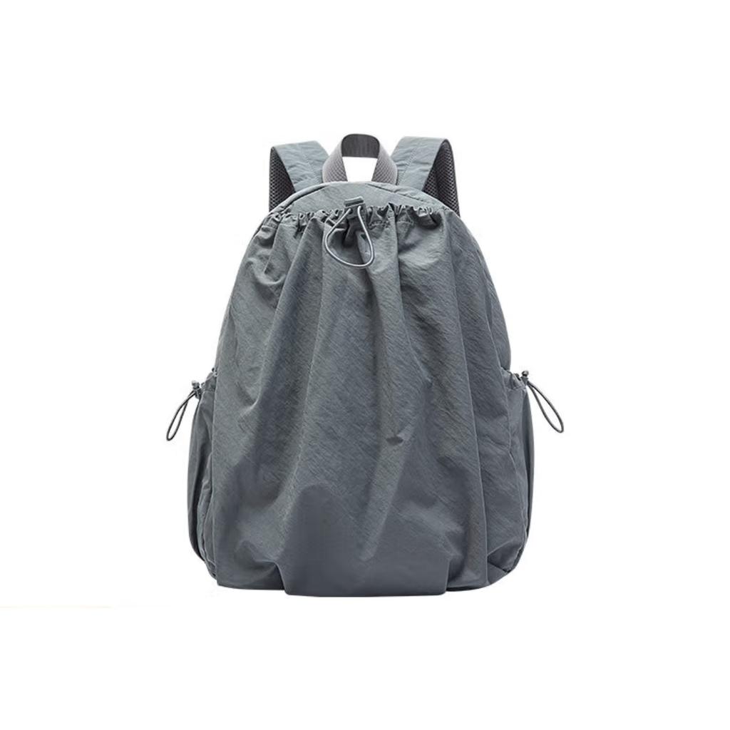 New Anta Washed Cloth Backpack Unisex Volcanic Gray 192518155U-3