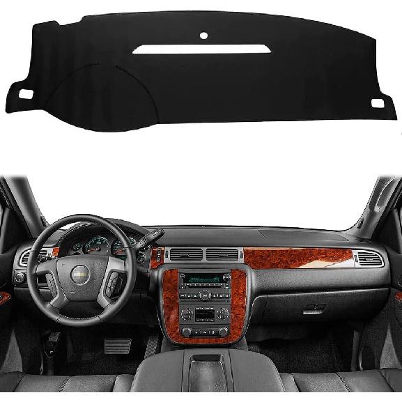 Rifoda Dash Board Cover Fit for 2007-2013 Chevy Silverado Pickup and GMC Sierra Pickup,2017-2014 Chevy Tahoes Suburban,GMC Yukon Dashboard Cover Mat