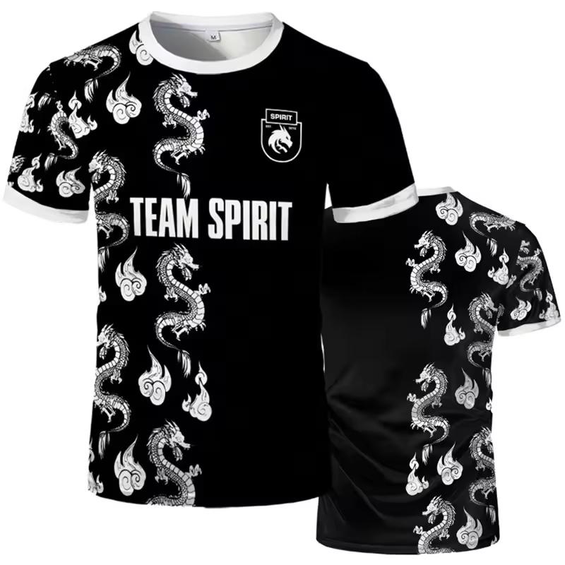 

Футболка з джерсі Donk CS2 Esports CSGO Команда Spirit Тренувальні футболки Унісекс Вуличний одяг Літній Оверсайз Форма для фанатів гри XS