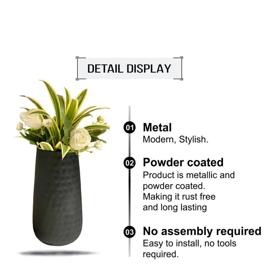 Metal Flower Vase for Home Decor and Living Room Vintage Decor Antique Decor for Home Décor (Gold)