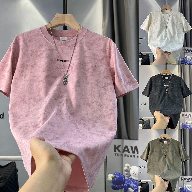 Herr Tie-Dye Kortärmad T-shirt Casual Streetwear T-shirt Med