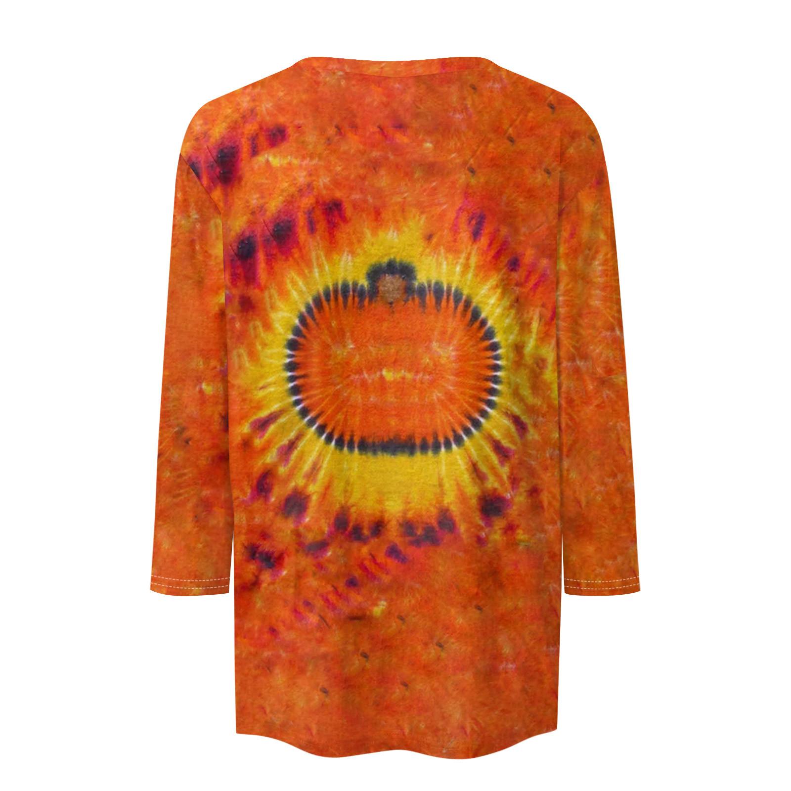 Женский хеллоуинский принт с круглым вырезом и длинными рукавами — фото 4