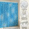Luxurious Blue Water Drops Shower Curtain Waterproof Bathroom Shower Liner Modern Oceanic Dripping Design Decoration for Home De
