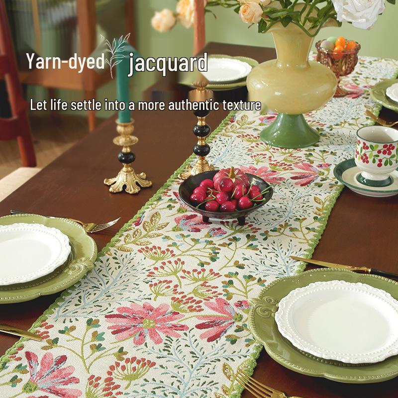 Jacquard Table Runner: Pastoral Dining & Coffee Table Cover