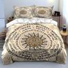 Mystic Symbols Bedding Set In Beige Tone Bedding Set (1 Duvet Cover, 2 Pillowcases, Duvet Not Included)