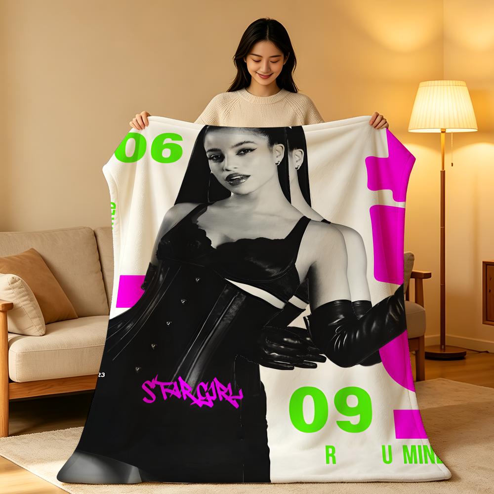 Music E-Emilia.M-Mernes Throw High-Density Short Plush Blanket Soft Skin-Friendly for Sofa Nap Air-Conditioned Room