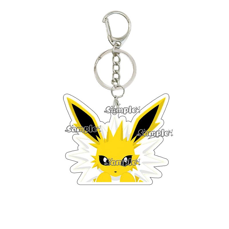 Kawaii Eevee Vaporeon Flareon Q Version Anime Characters Acrylic Keychain Umbreon Cartoon Ornaments Backpack Charm Accessories