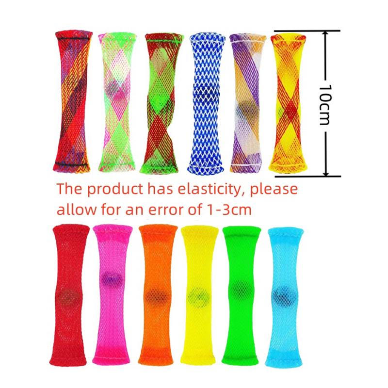 Sensory Toys Marbles Ball Autism ADHD Anxiety Therapy Toys EDC Stress Relief Hand Fidget Toys Braided Mesh Easy Bend With Marble