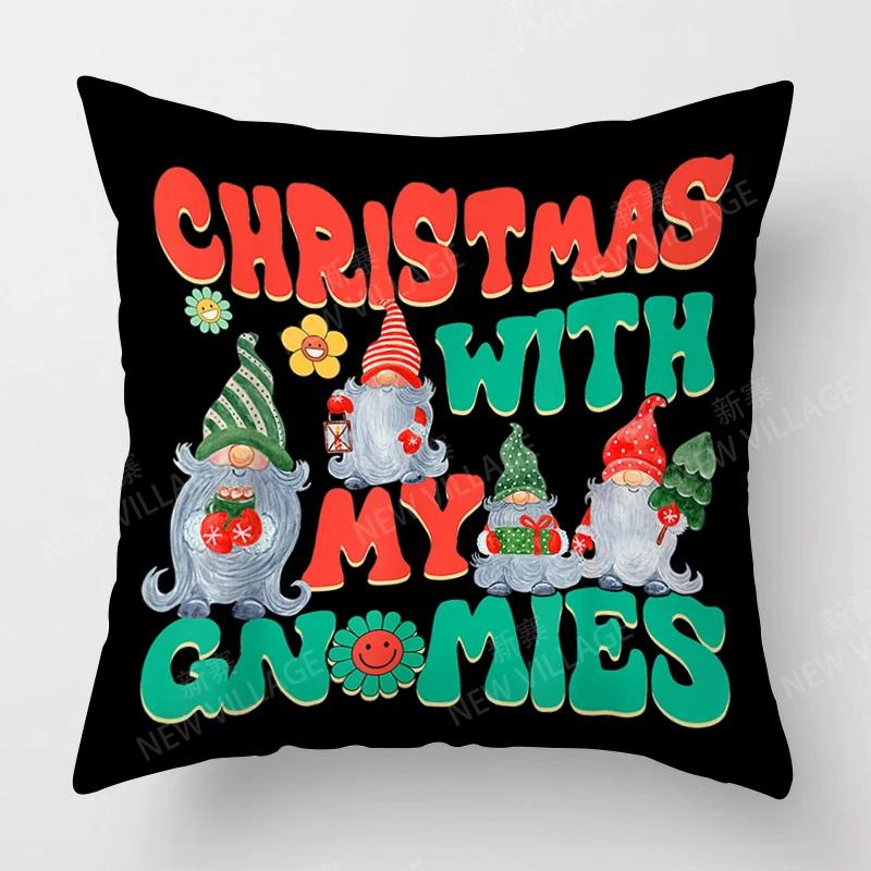 Christmas Series Pillowcases Sofas Cushion Covers  Home Decor Can Be Customized for Holiday Celebrations 40x40 50x50 60x60 35x35
