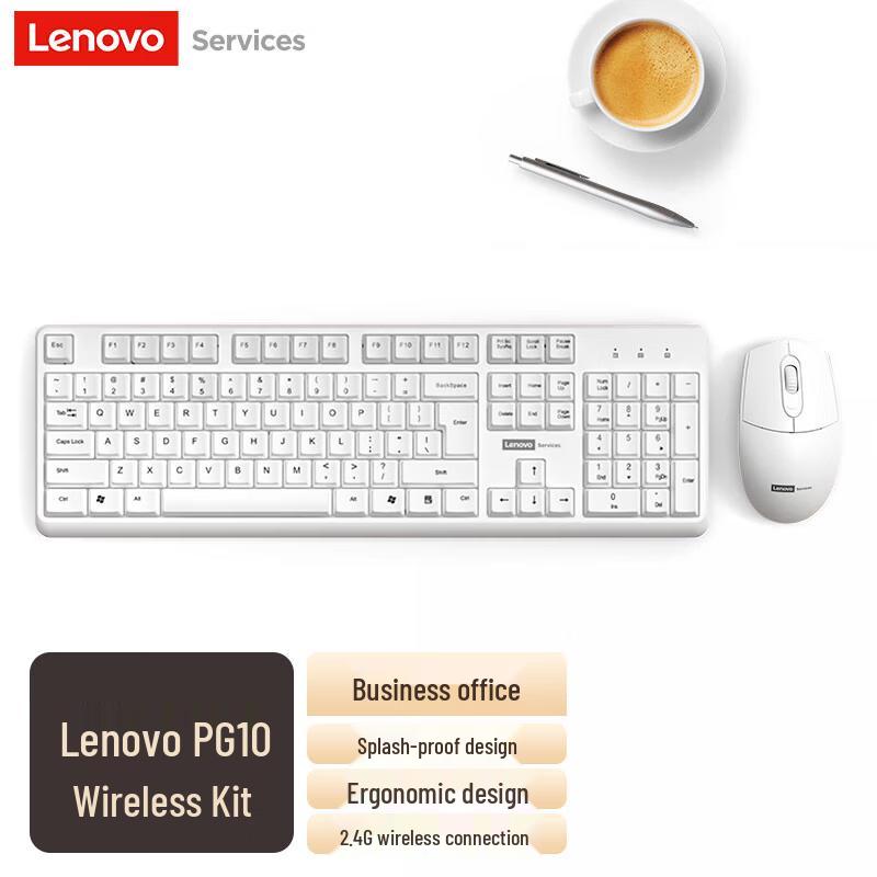 Lenovo PG10 Ergonomic Wireless Keyboard and Mouse Combo