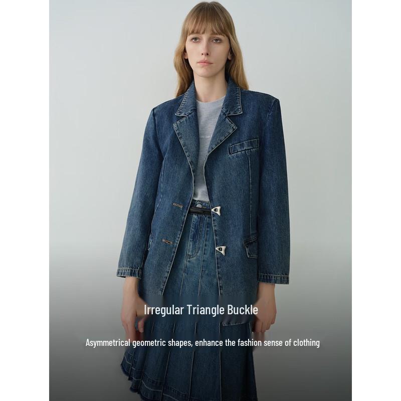 ELLE French Denim Blazer Jacket