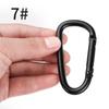5pcs Electrophoresis Quick Release Carabiner D Type Outdoor Sports Buckle  Rock Climbing