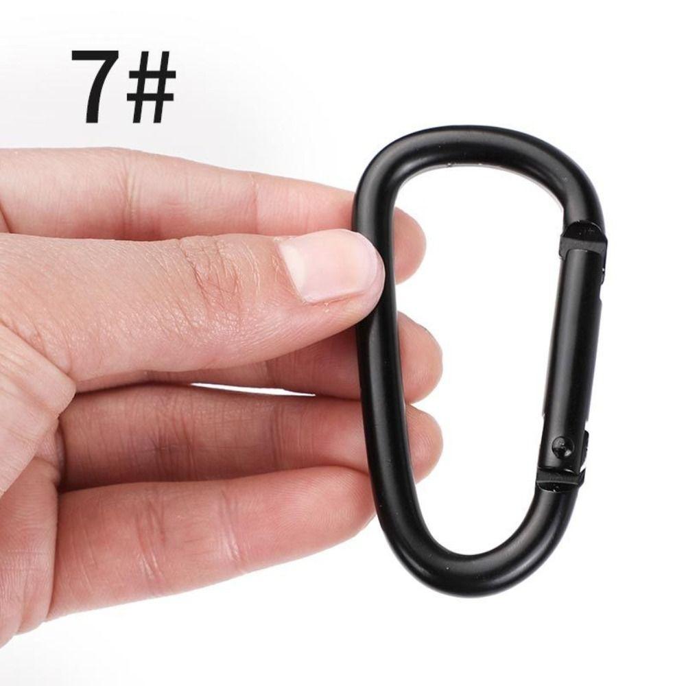 5pcs Electrophoresis Quick Release Carabiner D Type Outdoor Sports Buckle  Rock Climbing