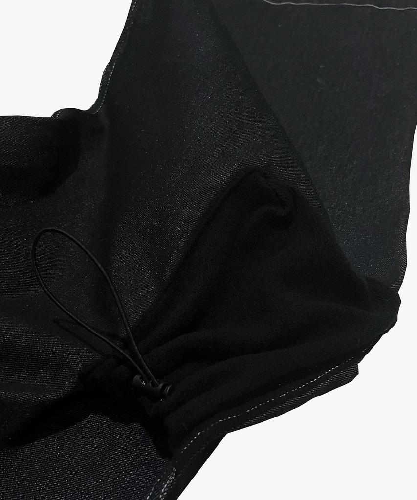 Nainneoscheu Reverse Terry Pocket Denim Pants_Black