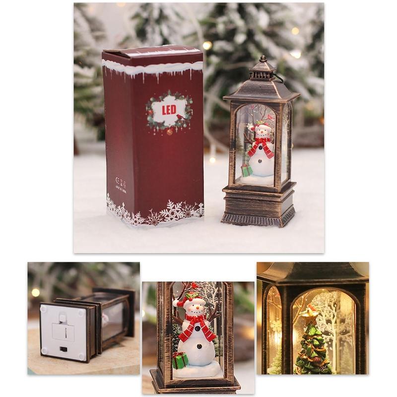 Christmas Retro Lantern Desktop Art Vintage Crafts Office Desktop Decoration