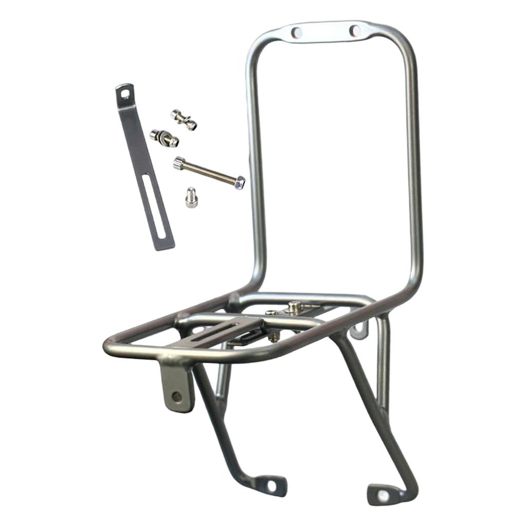 Bicycle Front Cargo Rack Durable Aluminum Practical Pannier Carrier for V Brake Folding Bike Camping