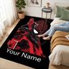 Personalized Name S-Spide M-Man Mask Living Room Non-Slip Area Rug Soft Carpet for Bedroom Playroom Sofa Office Home Decor Doormat